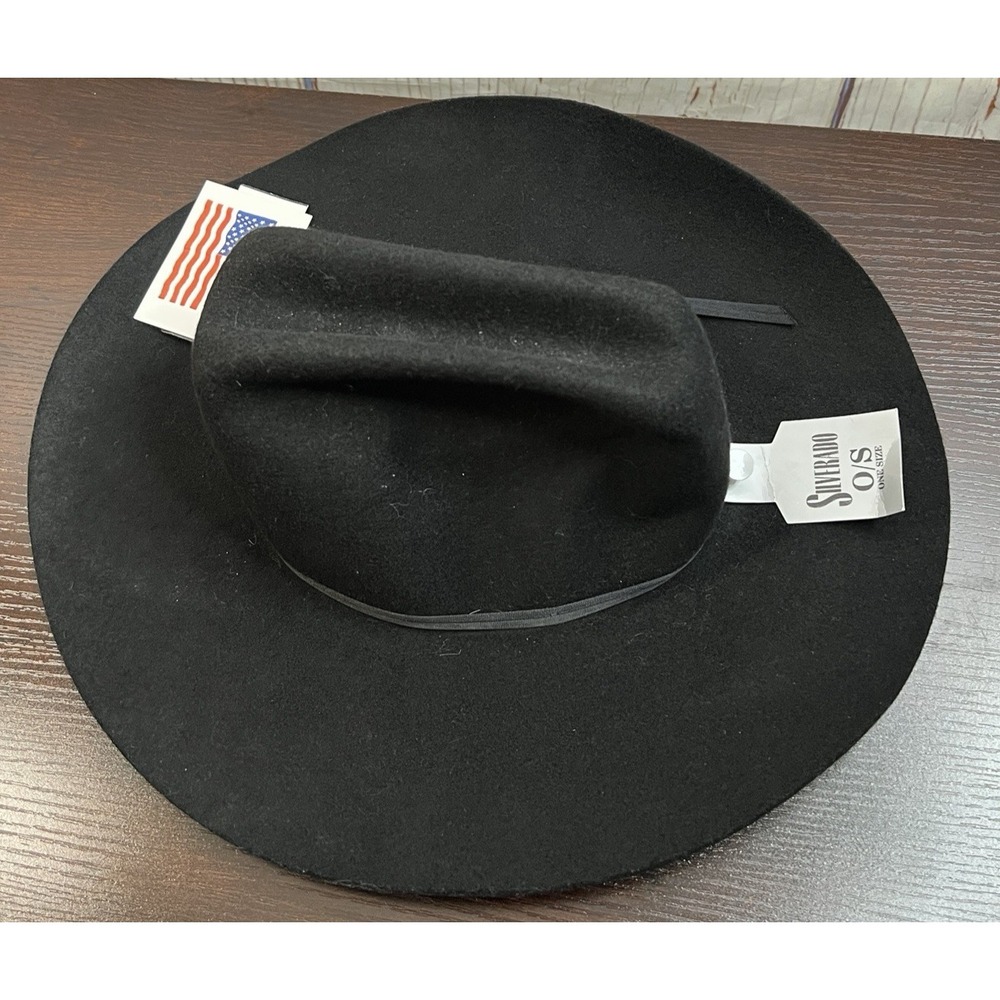 SILVERADO All Around Jr Kids Western Cowboy Hat Black Wool One Size Rodeo Ranch - Picture 5 of 11